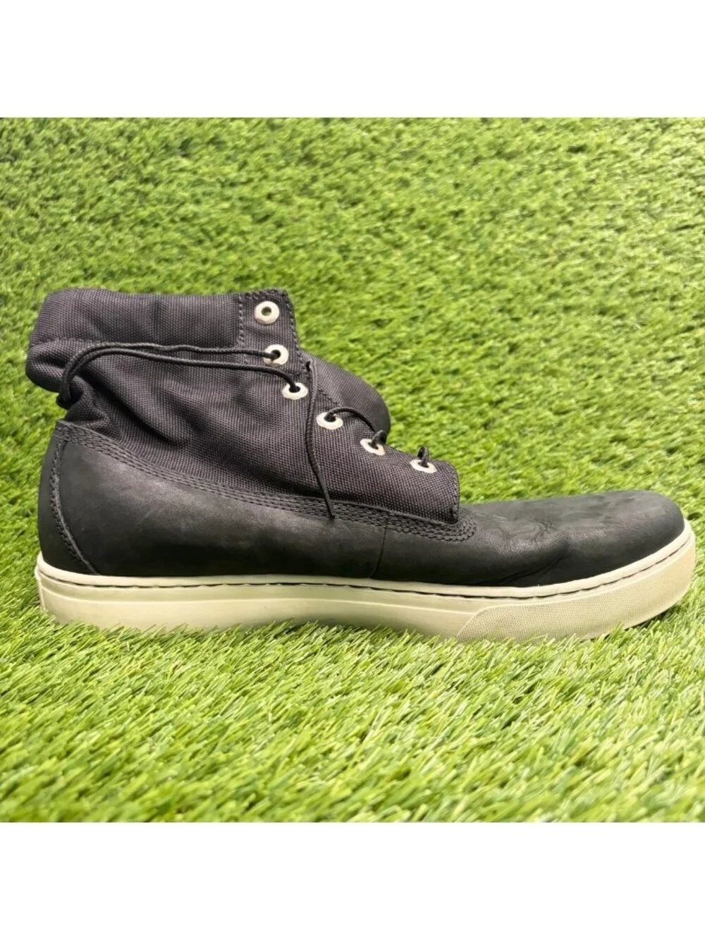 Timberland Roll Top Cupsole Mens Size 10.5 Black Outdoor Lace Up Ankle Boots